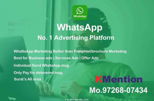 WhatsApp Marketing-Pamphlet Marketing in Surat By KMention