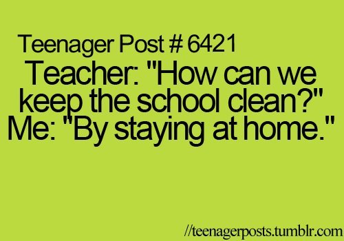 teacher, school, clean, home