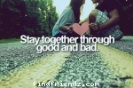 stay together through good and bad