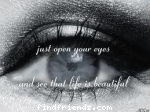 Open your eyes to see the beuty of life!!!!!!!!!
