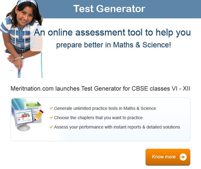 Test Generator

An online assessment tool to help you prepare better in Maths and Science

Merit